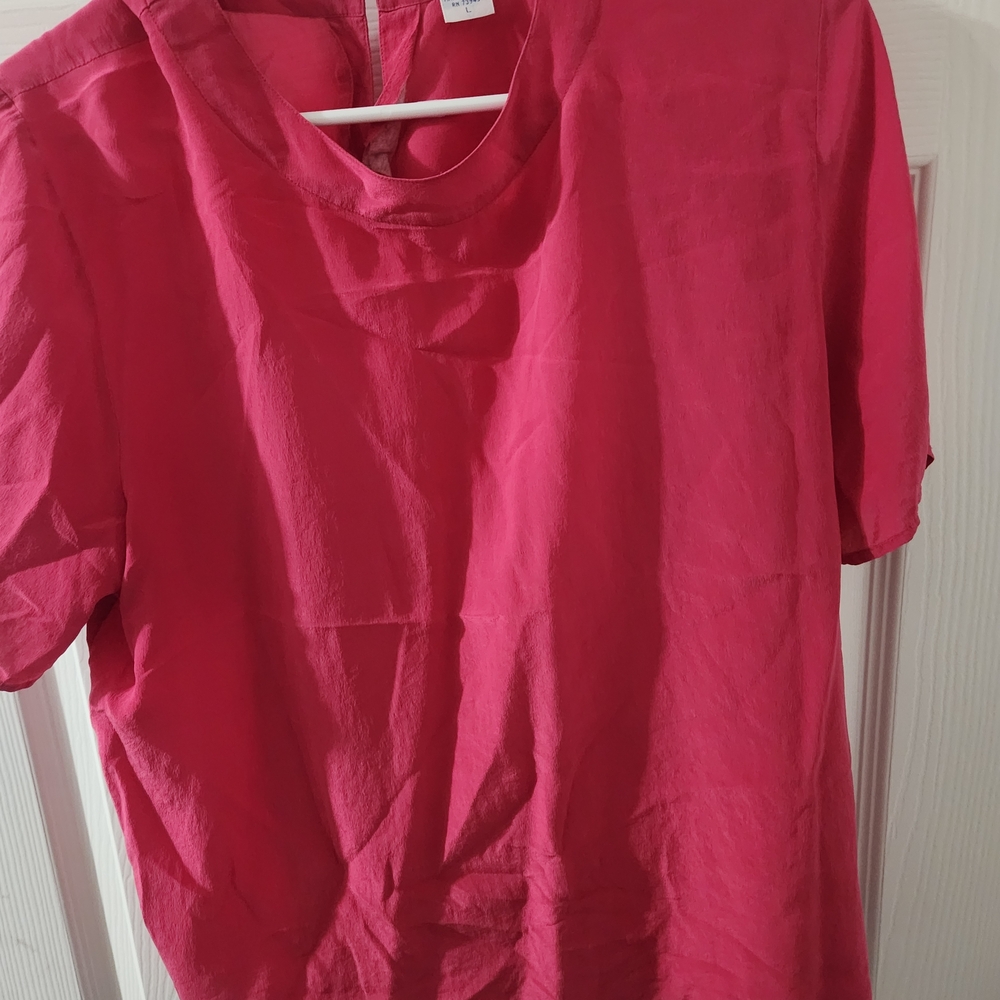Anna And Frank Vibrant Pink Silk Top